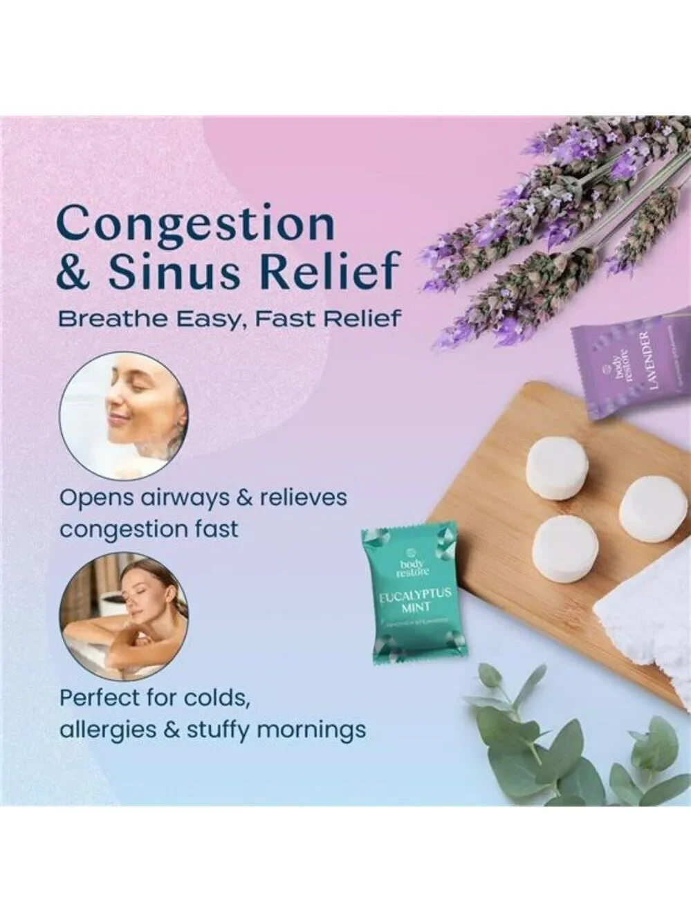 Body Restore Shower Steamers Aromatherapy Bath Bombs Spa Gifts Self Care Set